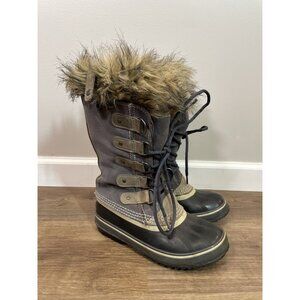 Sorel Joan of Arctic Gray Suede Tall Winter Boots 1540-051 Women’s Size 6